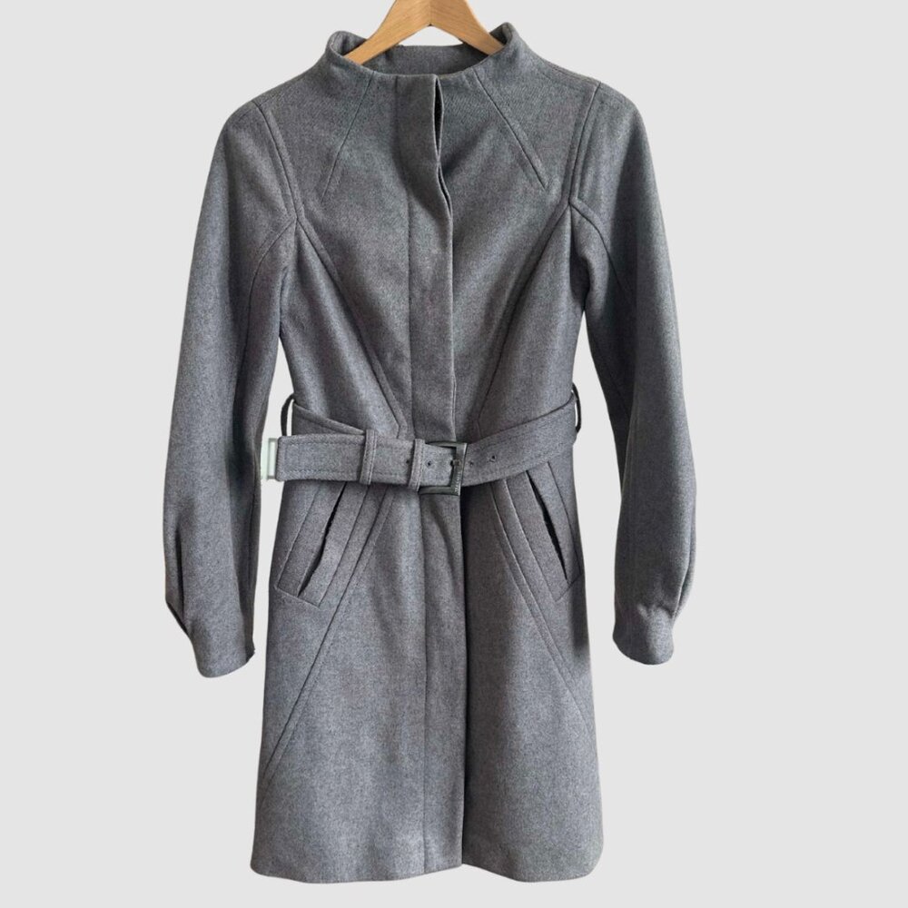 Vintage Ted Baker Wool Blend Coat, Grey Marle, Size 0